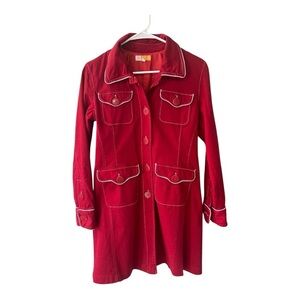 TULLE Women’s Lightweight Red Peacoat Size M
